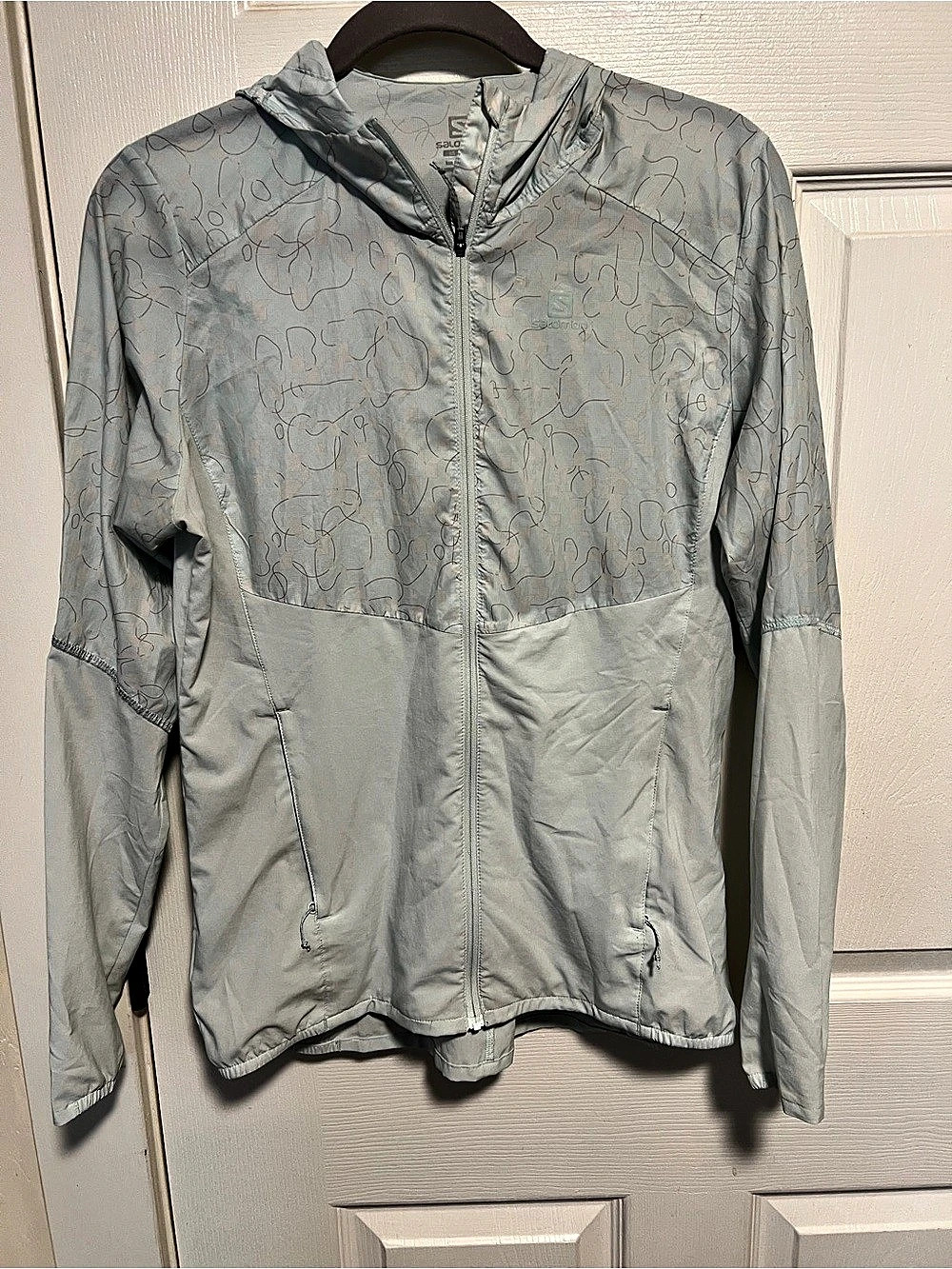 Salomon Agile Wind Print Hoodie Women's Jacket Medium